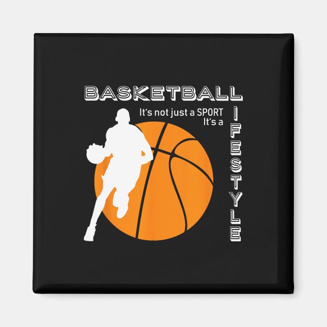 Basketboll är en livsstil - Basketboll Magnet (Framsidan)