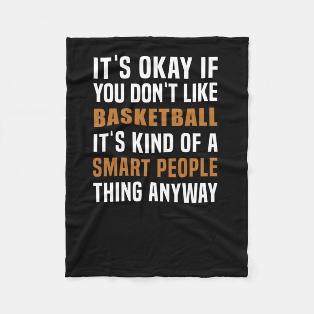 Basketboll är ett smart folk Sak Fleecefilt (Framsidan)