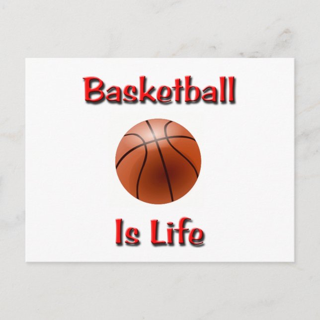 Basketboll är livet vykort (Framsida)