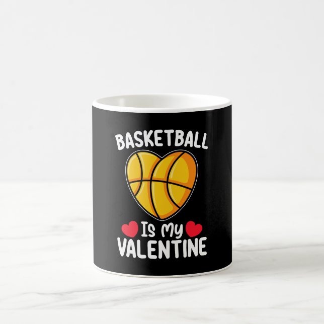 Basketboll är min Alla hjärtans dags sport Kaffemugg (Center)
