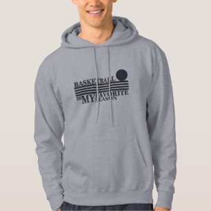 Basketboll är min favoritsäsong med blå boll hoodie