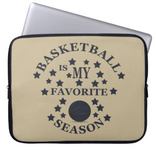 Basketboll är min favoritsäsong med blå boll laptop fodral