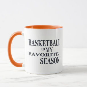 Basketboll är min favoritsäsong med blå boll mugg