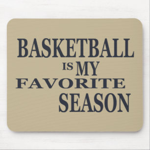 Basketboll är min favoritsäsong med blå boll musmatta