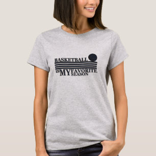 Basketboll är min favoritsäsong med blå boll t shirt