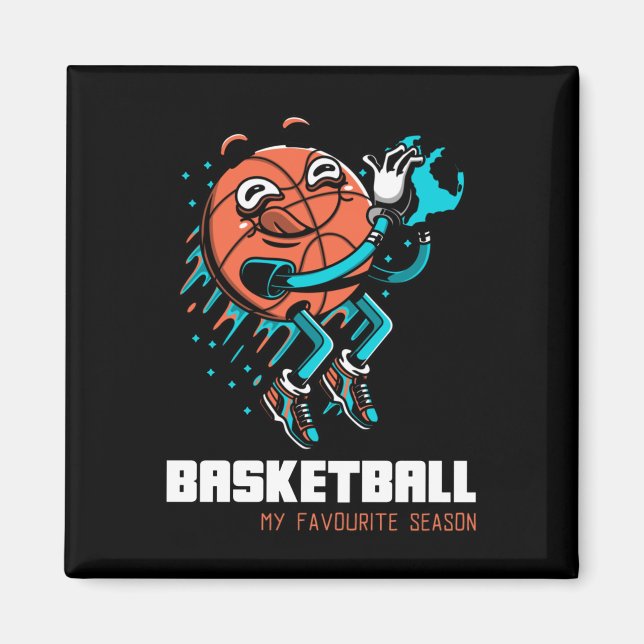 Basketboll är min favoritsäsong-Roligt Magnet (Framsidan)