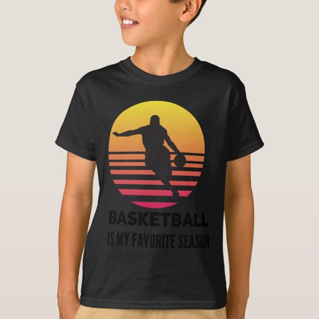 Basketboll är min favoritsolnedgång t shirt (Framsida)