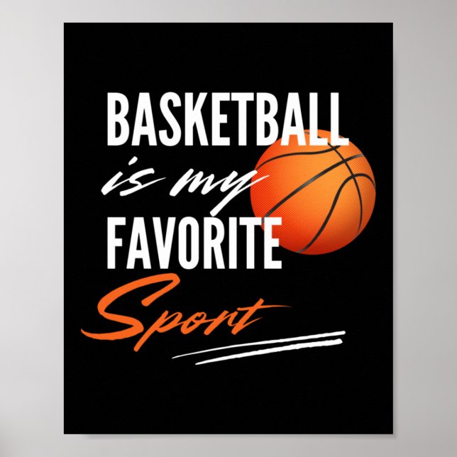 Basketboll är min favoritsport poster (Framsidan)
