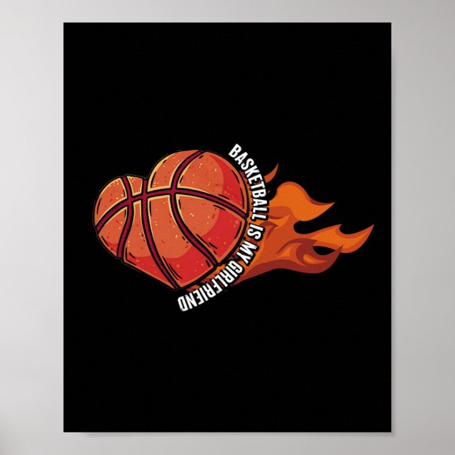 Basketboll är min flickvän Boll Ringar Play Poster (Framsidan)
