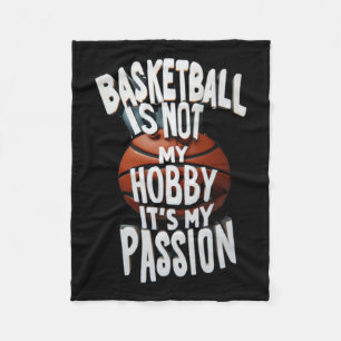 Basketboll är min pipa fleecefilt