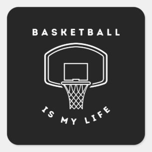 Basketboll är min sport fyrkantigt klistermärke