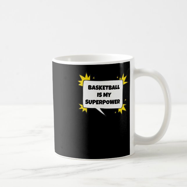 Basketboll är min supermakt kaffemugg (Höger)