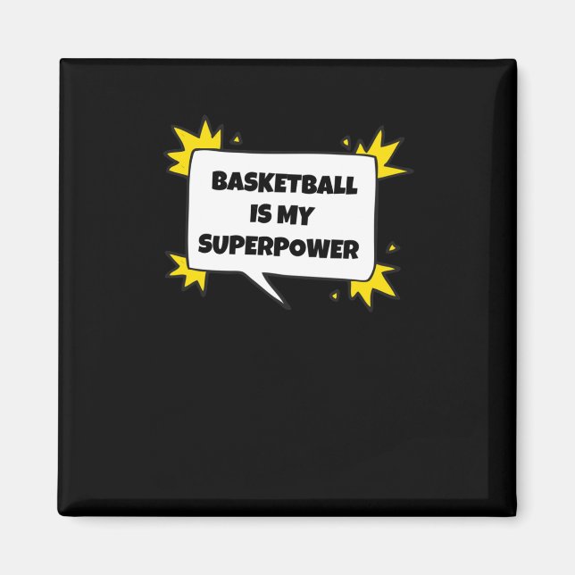 Basketboll är min supermakt magnet (Framsidan)