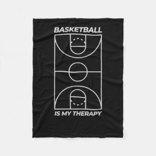 Basketboll är min terapi fleecefilt