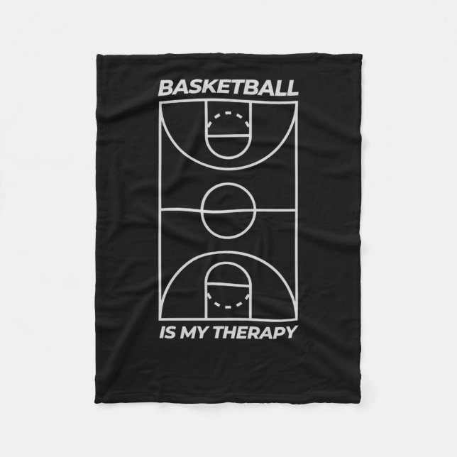 Basketboll är min terapi fleecefilt (Framsidan)