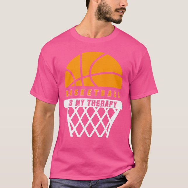 Basketboll är min terapi för spelare och Fläkt T Shirt (Framsida)