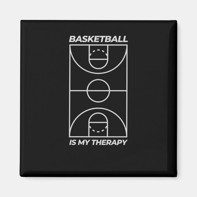 Basketboll är min terapi magnet (Framsidan)