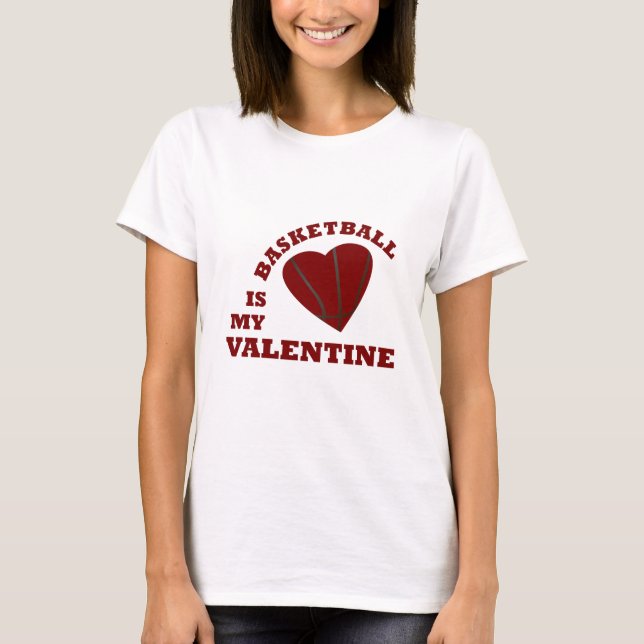 basketboll är min valentin t shirt (Framsida)