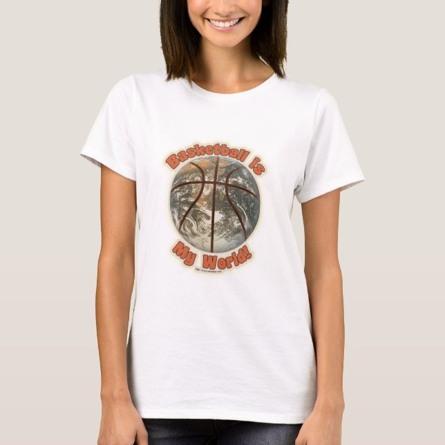 Basketboll är min värld! tee shirt (Framsida)