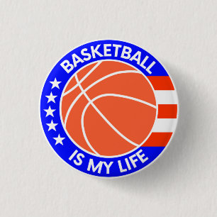 Basketboll är mitt liv! knapp
