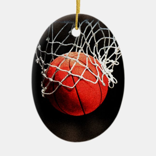 Basketboll Art Julgransprydnad Keramik (Framsidan)