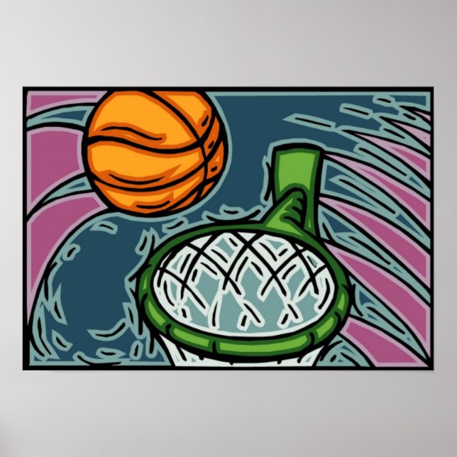 Basketboll Art Poster (Framsidan)
