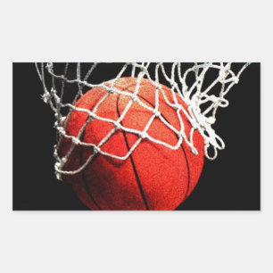 Basketboll Art Rektangulärt Klistermärke