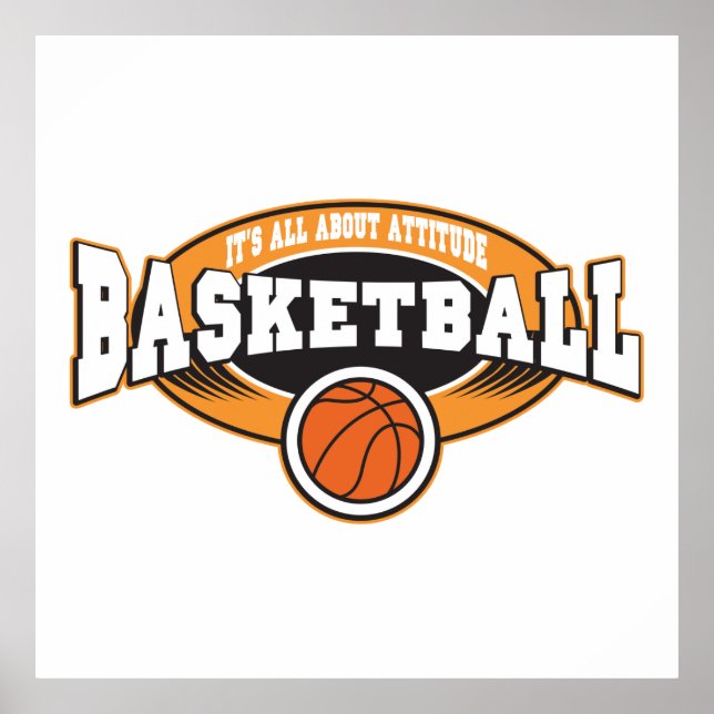 Basketboll Attityd Poster (Framsidan)