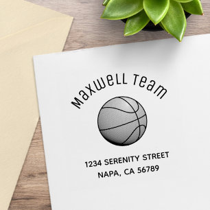 Basketboll Båg Familj Adress Stämpel