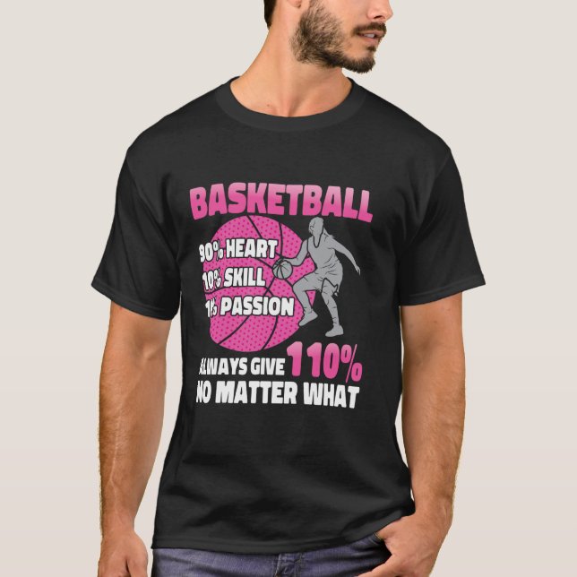 Basketboll Basketball 90 hjärta 10 - kunnande 10 P T Shirt (Framsida)