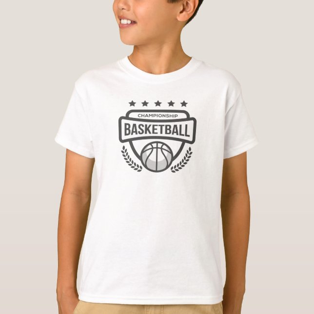 Basketboll-basketboll-nba-lustig T Shirt (Framsida)