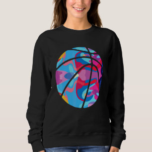 Basketboll Basketbollspelare Färgrik Grafik T Shirt