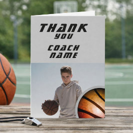 Basketboll Bild Tränare Tack Kort