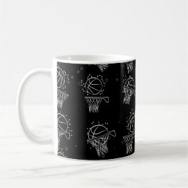Basketboll - Boll och Ring Mönster Kaffemugg