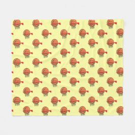 Basketboll - Boll och ringmönster Fleecefilt