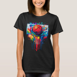 Basketboll Boll Ring Slam dunk Dripp T Shirt