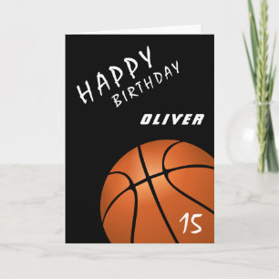 Basketboll Boll Sport Modern Glad Födelsedag Kort
