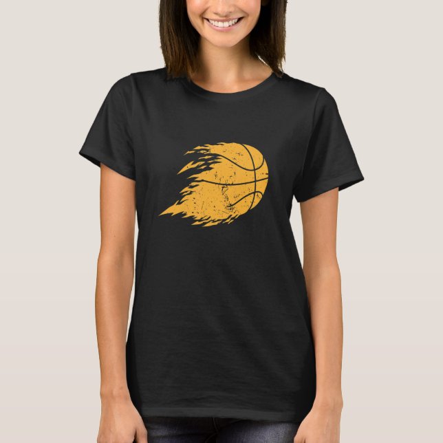 Basketboll Bränner T Shirt (Framsida)