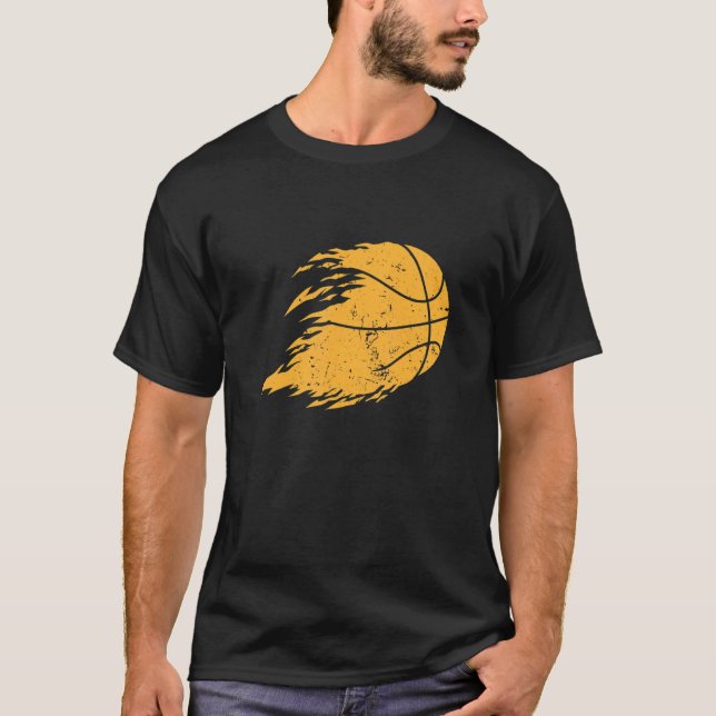 Basketboll Bränner T Shirt (Framsida)