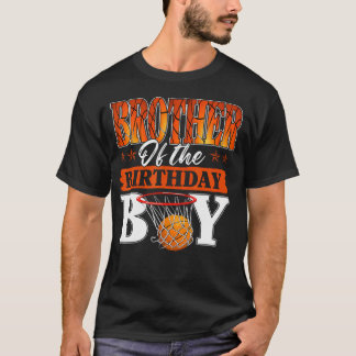 Basketboll Bror Till Födelsedags Pojken Familj T Shirt