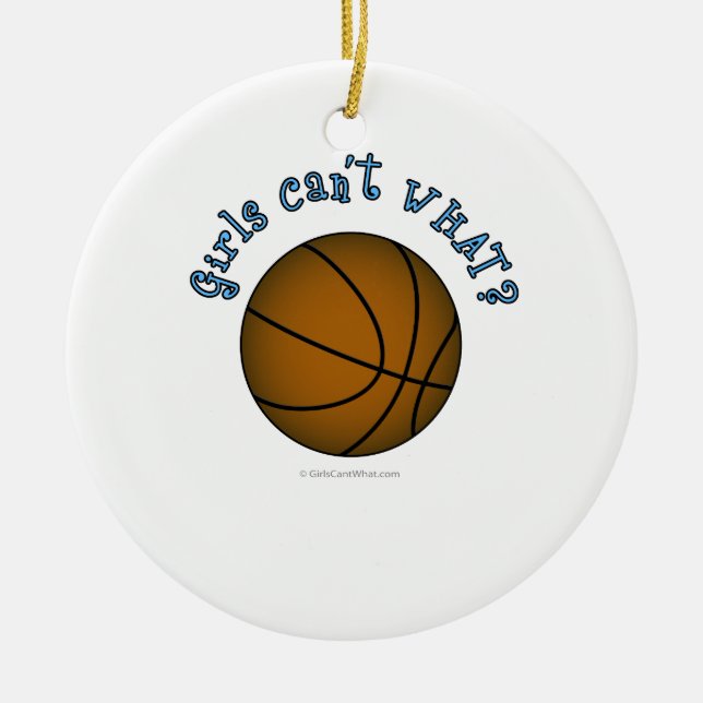 Basketboll - Brown/Himlar Blue Julgransprydnad Keramik (Framsidan)