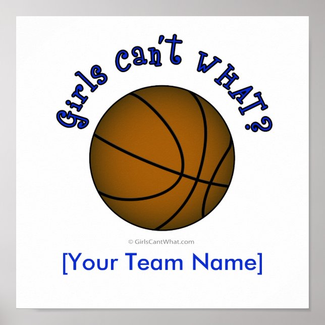 Basketboll - brun/blå poster (Framsidan)