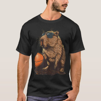 Basketboll Capybara Ritning Djur Konst Basketboll T Shirt