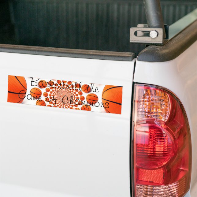 Basketboll Champions Car Bumper Sticker Bildekal (På lastbil)