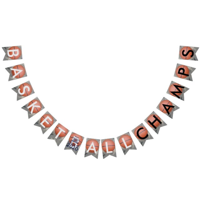 Basketboll Champs Blue Bunting Banner Vimplar (Alla)