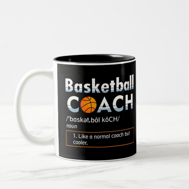 Basketboll Coach Mugg Design (Vänster)