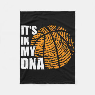 Basketboll Den finns i min Dna Fingerprint Roligt Fleecefilt