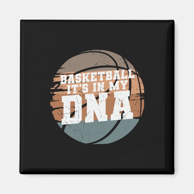 Basketboll det är i min DNA 1 Magnet (Framsidan)