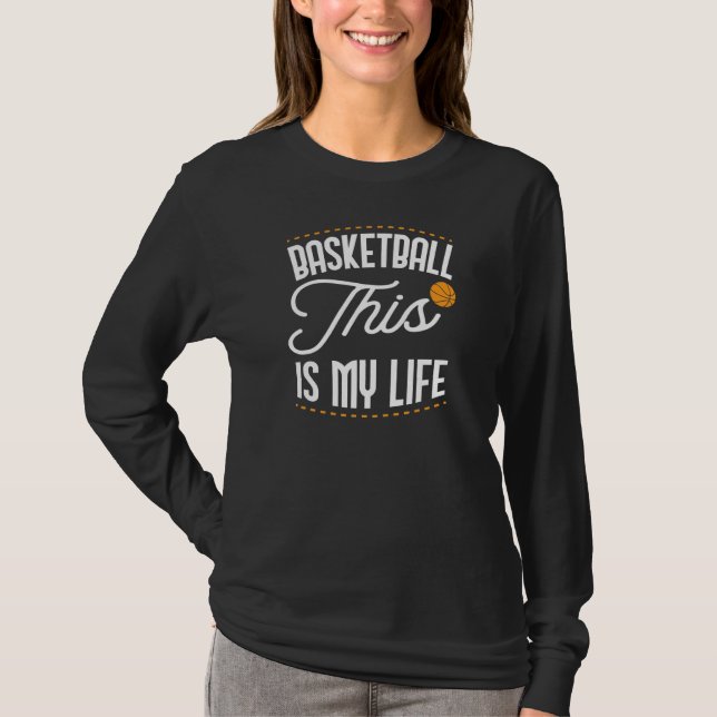 Basketboll det här är min Idrottsman T Shirt (Framsida)