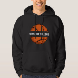 Basketboll ditt favoritteam Namn Hoodie